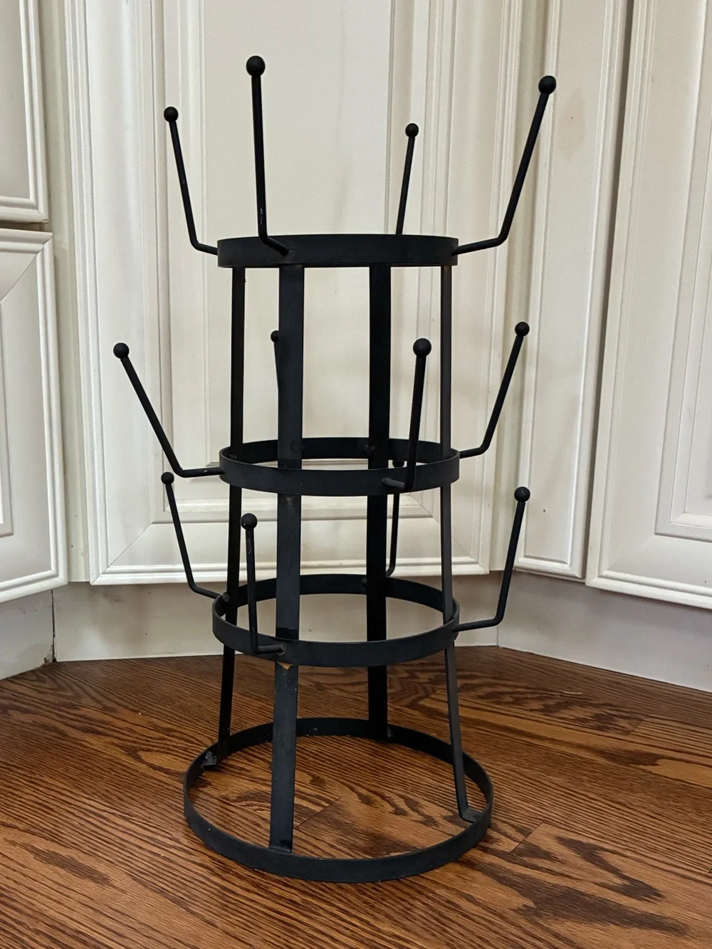 Source Unknown Black Three-Tier Metal bottle or mug or ornament tree